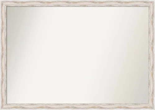 Vista 370 de Amanti Art Espejo personalizado, espejo de baño estrecho Alexandria White Wash, espejo de pared o espejo de tocador de baño sobre el fregadero