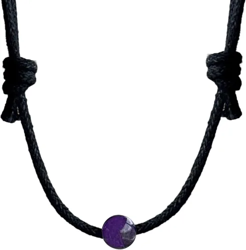 Vista 8 de Luck Strings Gargantilla de cuentas para hombres y mujeres, simple, minimalista, ligera y ajustable