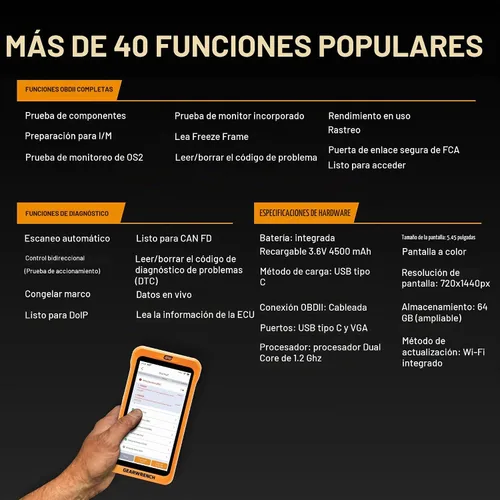 Vista 6 de GEARWRENCH Herramienta de diagnóstico bidireccional portátil de 5 " GWSMART05