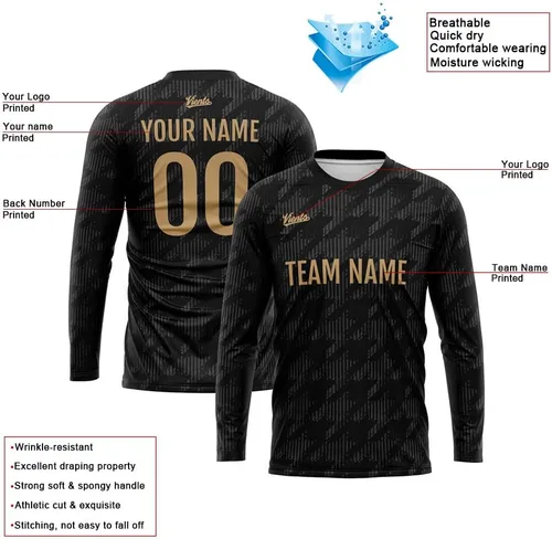 Vista 3 de Camiseta personalizada de manga larga para baloncesto y fútbol para adultos y niños