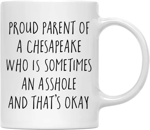 Vista 31 de Andaz Press Funny Dog - Taza de café de 11 onzas, regalo de broma, orgulloso padre de un afenpinscher que es a veces un gilipollas y eso está bien