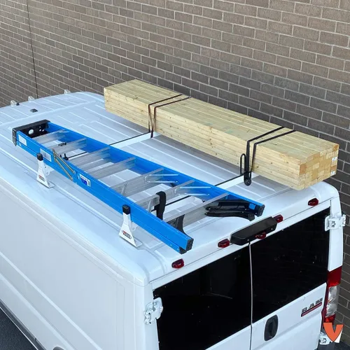 Vista 4 de Sistema de estante H1 de acero para Dodge ProMaster 2013-On, Blanco
