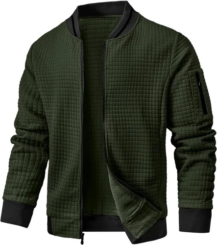 Vista 9 de Chaqueta casual para hombre, chaqueta ligera y abrigo universitario