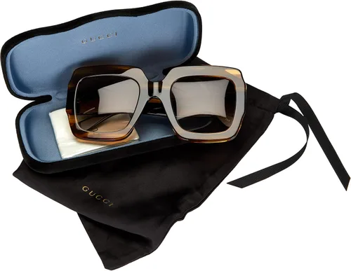 Vista 5 de Gucci gafas de sol GG-0178-S 004 Transparente Havana - Shiny Black - Marrón Gradient lenses