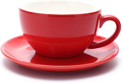 Vista 25 de Coffeezone - Taza de café con platillo de libre servicio, pequeña, para capuchino y café expreso doble, tazas de café de cerámica para cafetería