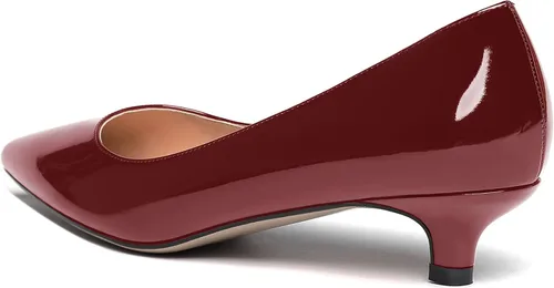 Vista 7 de MODENCOCO Zapatos de tacón bajo de patente sólida para mujer, con puntera puntiaguda, 1.5 pulgadas