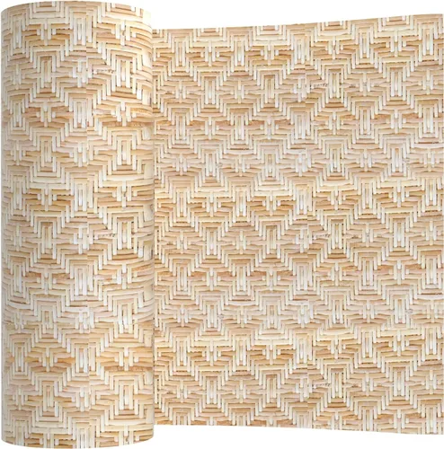Vista 10 de Cincha de caña de ratán natural de 16 pulgadas x 5 pies, rollo de red de malla abierta tejida para proyectos de decoración de muebles de bricolaje