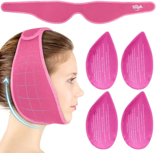 Vista 12 de Hilph Paquete de hielo facial Wisdom Teech, envoltura para la cabeza para cirugía oral facial, alivio del dolor para ATM, envoltura de hielo