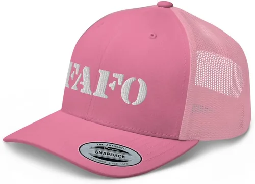 Vista 8 de FAFO Fuck Around and Find Out - Gorra de camionero curvada con corona media ajustable Negro