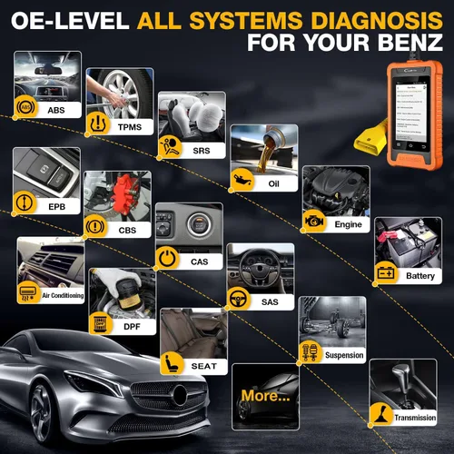 Vista 2 de LAUNCH Creader Elite 2026 para escáner OBD2 de sistema completo Mercedes-Benz MB Sprinter Maybach, herramienta de escaneo de diagnóstico