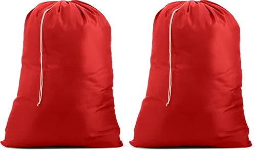 Vista 25 de Resistente bolsa comercial en tamaño jumbo para lavandería 22"x32" XL Nylon Laundry Bag, Locking Drawstring, Machine Washable, Heavy Duty, Travel