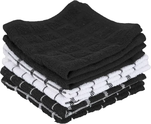 Vista 21 de Ritz Premium Toallas de Cocina de Felpa de Algodón 100% a Cuadros - Altamente Absorbentes, Súper Suaves, de Larga Duración, 25"x15", Paquete de 3