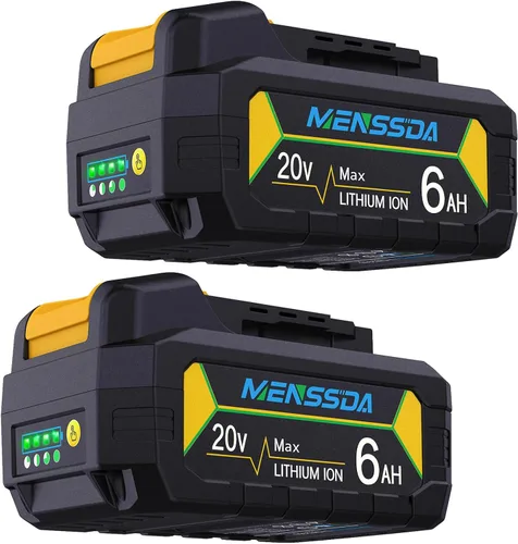 Vista 8 de Paquete de 1 batería de repuesto de capacidad real de 6 AH compatible con herramientas Dewalt de 20 V Max, baterías de 20 voltios compatibles