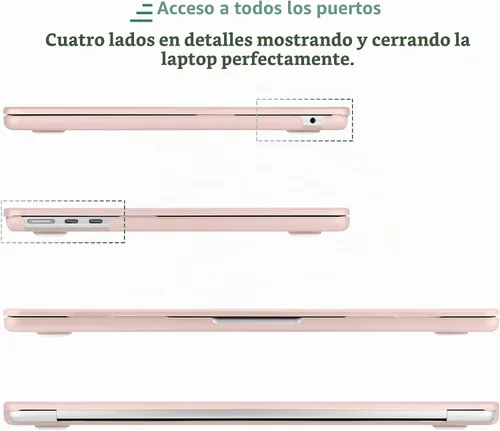 Vista 7 de TWOLSKOO Compatible con funda para MacBook Air M4 de 15 pulgadas versión 2025-2023 M4 A3241 M3 A3114 M2 A2941, carcasa rígida de plástico y Tiza