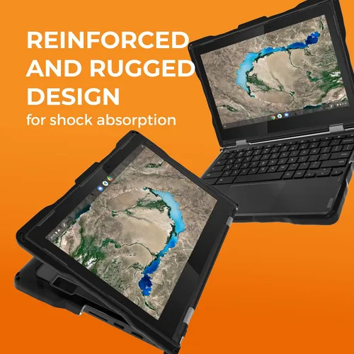 Vista 4 de Gumdrop Tech - Carcasa personalizada para Lenovo 300e Gen 2, Intel Celeron N4120 (2 en 1), protección probada contra caídas, rosca de goma