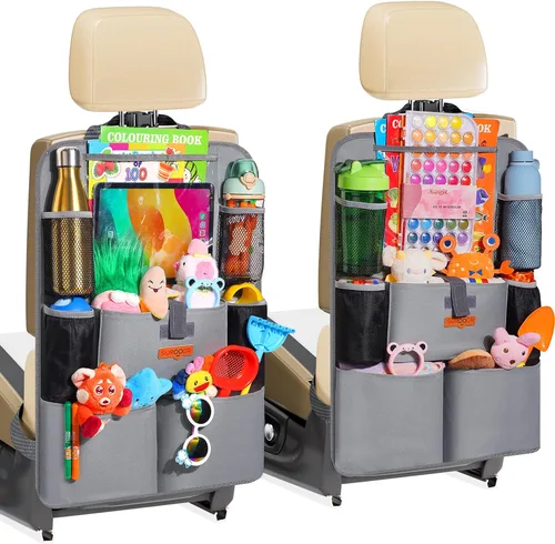 Vista 9 de SURDOCA Organizadores y almacenamiento de automóvil, organizador de asiento de automóvil mejorado con soporte para tableta de pantalla táctil de 11