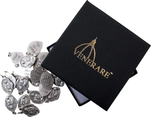 Vista 2 de Medalla a Granel Lote de 20 Colgante de Santo de Metal (San Verónica), Metal
