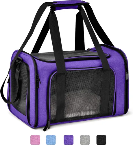 Vista 14 de Transportador Henkelion para Gatos y Perros Portador de Mascotas para Gatos / Perros Pequeños / Medianos Cachorros (Hasta 15lbs), Portador de Perros