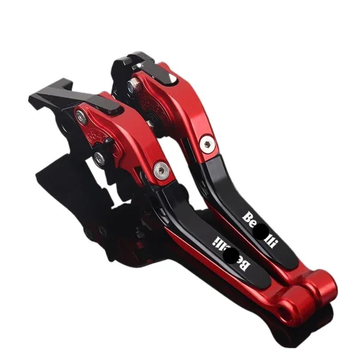Vista 9 de NIKKHO Palanca de embrague de freno TRK502 motocicleta CNC ajustable extensible manillar palanca de embrague de freno plegable para Be&Nelli Jinpeng