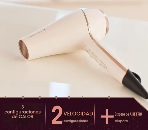 Vista 4 de [Usado] Secadora de cabello Remington Pro Series AC9140P T, Studio Thermaluxe, con cable que no se enreda, más concentrador y clips