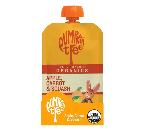 Vista 6 de Peter Rabbit Organics Puré de Frutas Manzana Uva, 4 oz