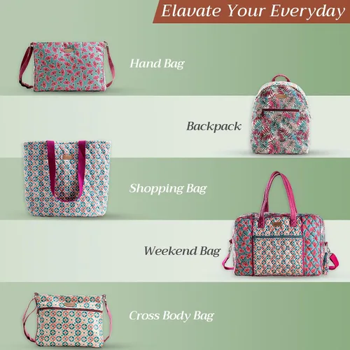 Vista 6 de Maison d' Hermine - Bolsa de lona de algodón reutilizable para mujeres, con asa para el hombro, bolsas a granel para compras y viajes
