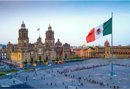 Vista 2 de TOPFLAGS Bandera mexicana bordada de 3 x 5 pulgadas, banderas de México Bandera de MX resistentes con 2 ojales de latón Bandera de México bordada 3x5