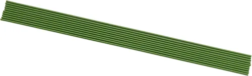 Vista 9 de Juego de 10 estacas de metal para plantas de jardín con 15 clips de fijación de vid, estacas de flores de un solo tallo de 15.75 pulgadas de alto