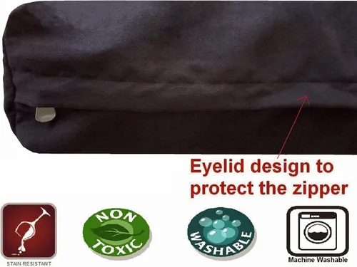Vista 4 de Dogbed4less Cama ortopédica de espuma viscoelástica de gel prémium para perros extragrandes, forro impermeable y funda de gamuza color espresso