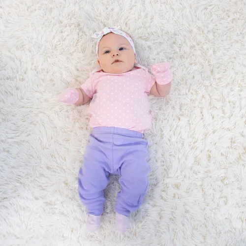 Vista 8 de The Peanutshell Juego de regalo de canastilla para bebé, 30 piezas, ropa de bebé niña recién nacida a 9 meses, mariposa morada