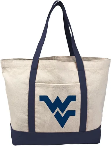 Vista 348 de Campus Lab Bolsa de lona con logotipo primario colegiado con bolsillo externo, bolsa de hombro reutilizable para ir de compras, playa Águilas A&m