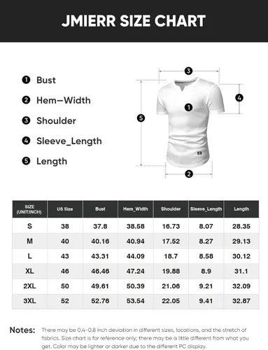 Vista 6 de JMIERR Camiseta ajustada para hombre con cuello en V y cuello en V, camiseta Henley para gimnasio, entrenamiento, atlética