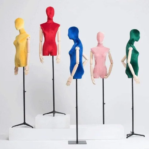Vista 7 de Soporte de exhibición de maniquí, modista femenina, maniquíes, muestra la altura del pecho, base de trípode ajustable para disfraz, joyería