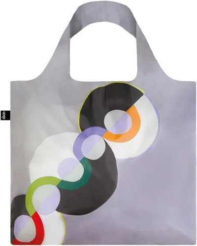 Vista 2 de LOQI Bolsa de compras reutilizable para museos para mujer Las cuatro chicas en el puente de Edvard Munch