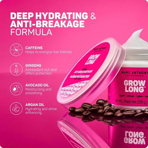 Vista 6 de Marc Anthony Mascarilla capilar antirotura para el cabello Grow Long, Deep Crecer largo