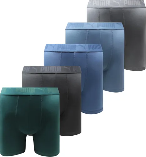 Vista 20 de PUMA Paquete de 5 calzoncillos tipo bóxer Performance para hombre Azul marino/rojo/negro