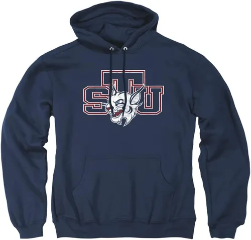 Vista 158 de Distressed College Primary Logo Adult Pullover Hoodie Collection 1 Universidad Estatal de Albany