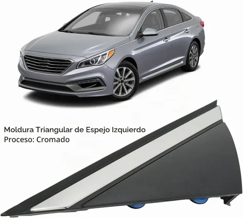 Vista 3 de Espejo delantero izquierdo para coche esquina 86180 C1000 para espejo lateral del conductor, placa triangular, repuesto para Sonata 2015-2019