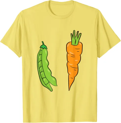 Vista 26 de Camiseta de disfraz de zanahoria con guisantes y zanahorias, Blanco, S
