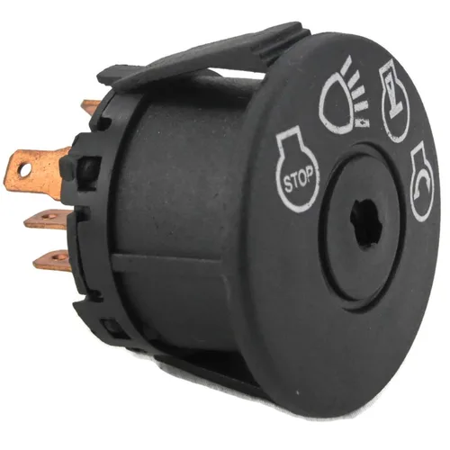 Vista 6 de The ROP Shop Interruptor de llave de encendido con llave para tractor cortacésped John Deere L120 L130 G110 LY18