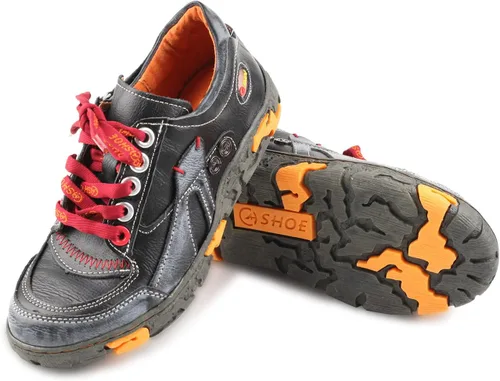 Vista 4 de Zapatos casuales con cordones de cuero para mujer