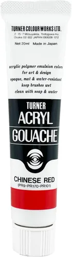 Vista 32 de Turner Colour Works Acryl Gouache Artist Pintura acrílica - Tubo individual de 0.7 fl oz - Siena quemada