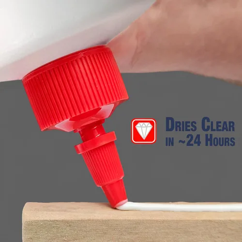 Vista 4 de Pegamento PVA/VAE blanco para artes y manualidades, se seca transparente, de secado rápido, no tóxico, extra fuerte, ideal para madera, papel