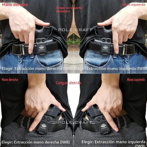 Vista 6 de Funda Taurus G3C G2C IWB Kydex Holster Taurus G3C / G2C / G2S / PT111 / PT140 0.354 in/.40 - Cintura interior oculta