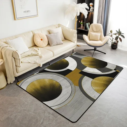 Vista 31 de Alfombra de área en espiral colorida de 3 x 5 pies, abstracta y moderna geométrica, decoración de remolinos, antideslizante, para hombres, mujeres