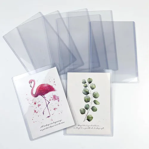 Vista 7 de Rainmae Paquete de 30 protectores rígidos de impresión de 4 x 6 pulgadas, protectores rígidos transparentes e impermeables para hojas de páginas