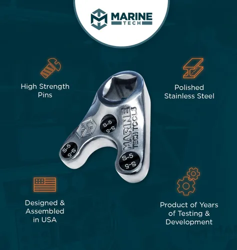 Vista 4 de Marine Tech Tools - Llave de pasador Mercury de 1.220 in (AMT0021), llave de pasador fuera de borda ajustable con pines S-5, herramientas fueraborda