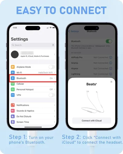 Vista 2 de Paquete de 2 auriculares para iPhone con micrófono y control de volumen, auriculares para música y llamadas telefónicas, compatibles con iPhone