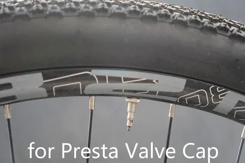 Vista 5 de Bicicleta 2X Titanio 4X Aluminio Presta Válvula Cap Negro 4 x Aluminio y 2 x Titanio