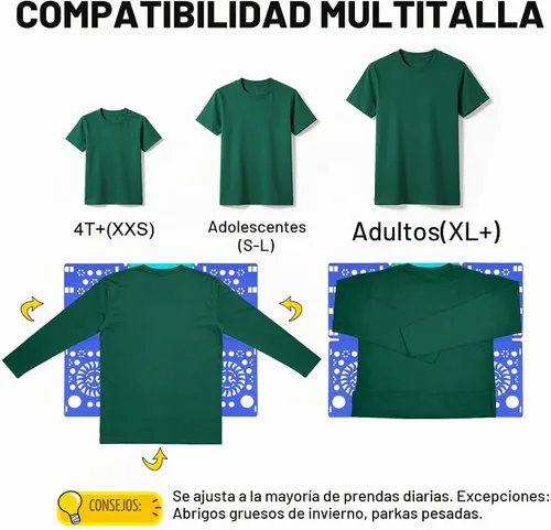 Vista 9 de BoxLegend Versión 3 Tabla Plegable para Camisas y Camisetas, Doblador de Ropa, Plástico Duradero, Dobladores de Lavandería, Tablas Plegables, Azul